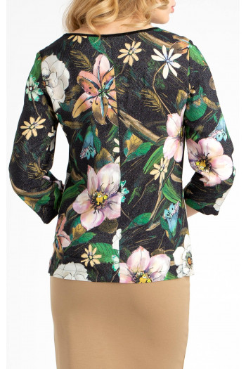 Glittery Viscose Blouse with beautiful floral  print [1]