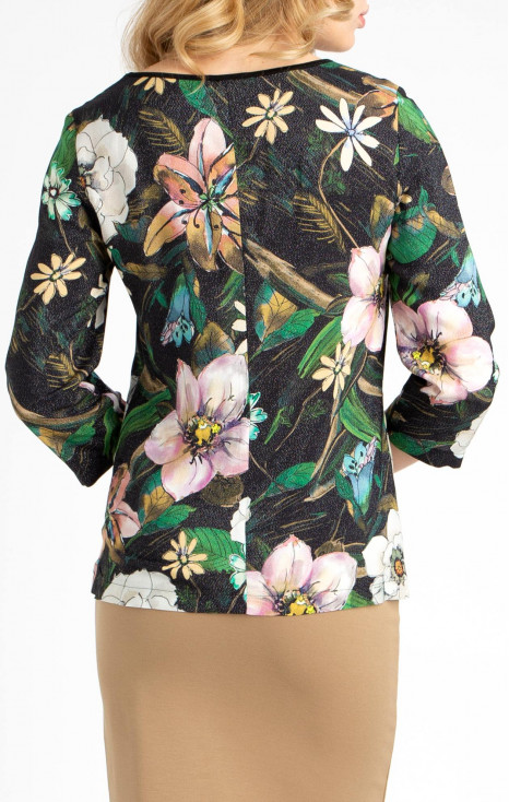 Glittery Viscose Blouse with beautiful floral  print [1]
