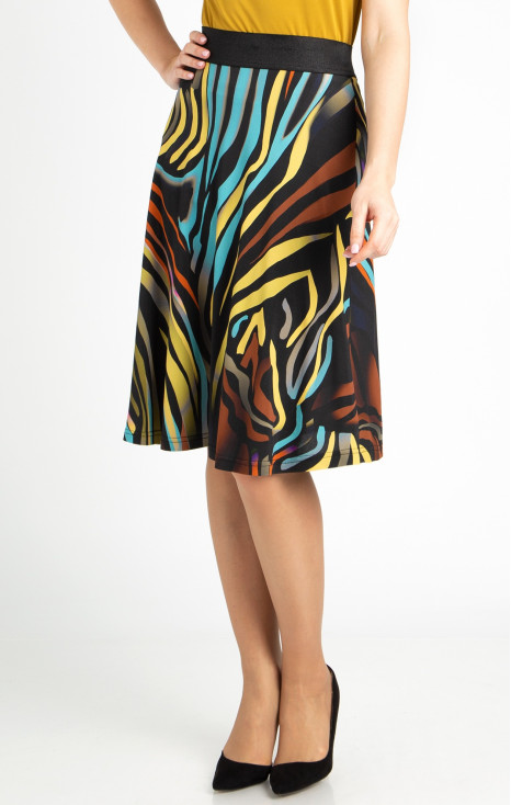 Flowy jersey skirt with Graphic Print