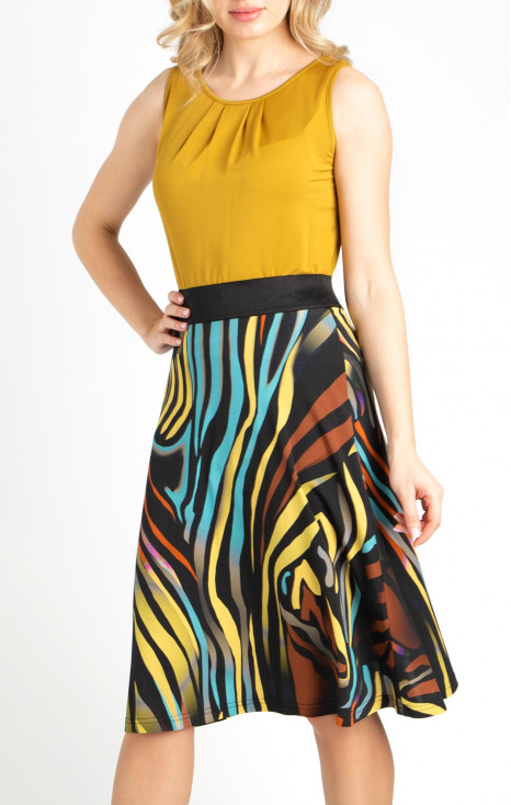 Flowy jersey skirt with Graphic Print