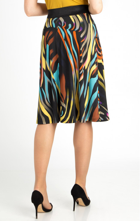 Flowy jersey skirt with Graphic Print [1]