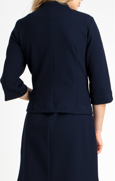 Elegant Short Jacket with Buttons in Blue