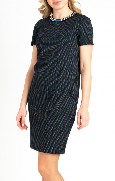 Mini Dress with Pockets in Black