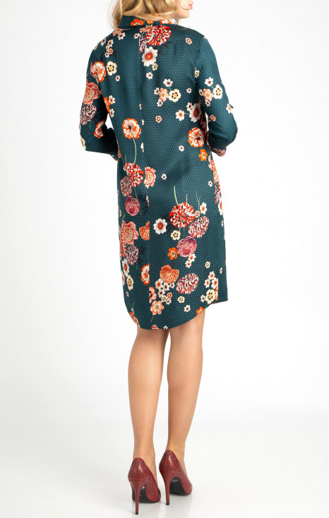 Relaxed Fit Shirt Dress in Atlantic Dееp color [1]