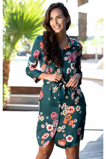 Relaxed Fit Shirt Dress in Atlantic Dееp color
