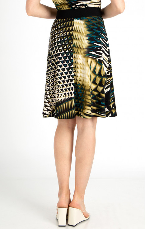 Flowy jersey skirt with Graphic Print [1]