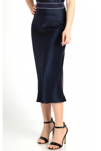 Dark blue midi skirt