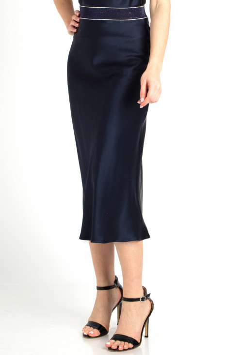 Dark blue midi skirt