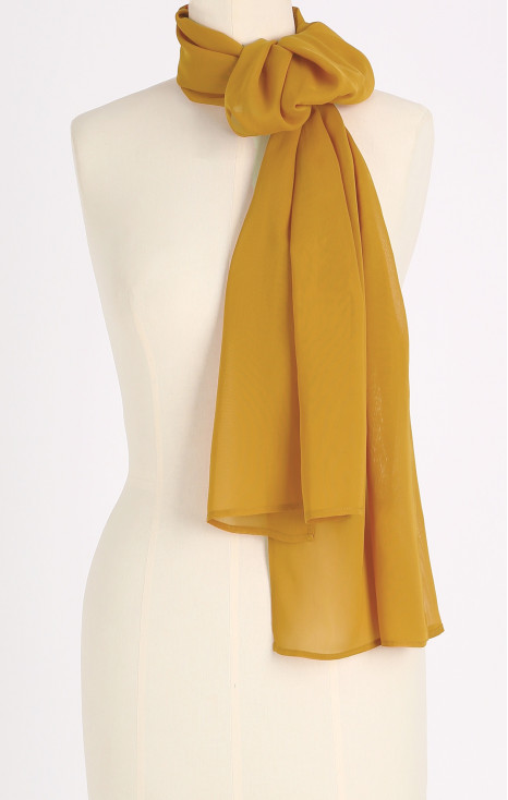 Lightweight scarf in Mustard Gold