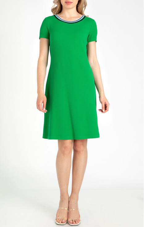 A line Jersey Dress in Green