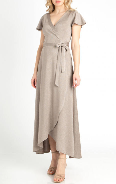 Wrap Maxi Dress in Simply Taupe