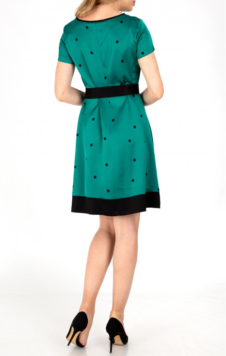 Satin Dress in Verdant Green [1]