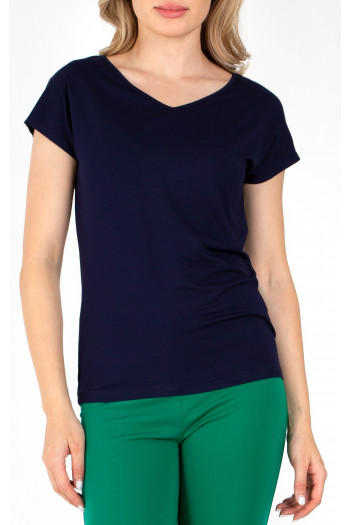 Top with V-neck line in Dark Blue [1]