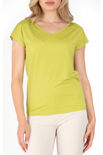 Short sleeve v-neck blouse