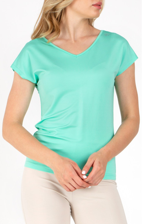 Short sleeve v-neck blouse