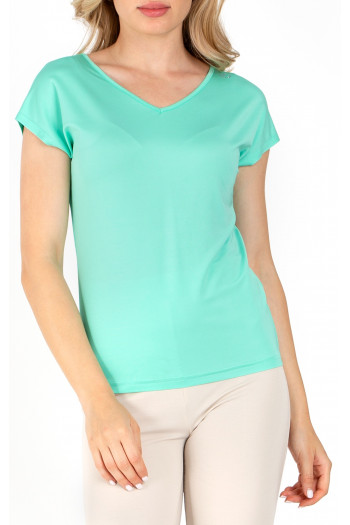 Short sleeve v-neck blouse