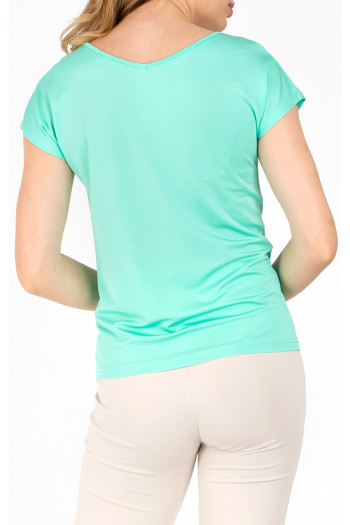 Short sleeve v-neck blouse [1]