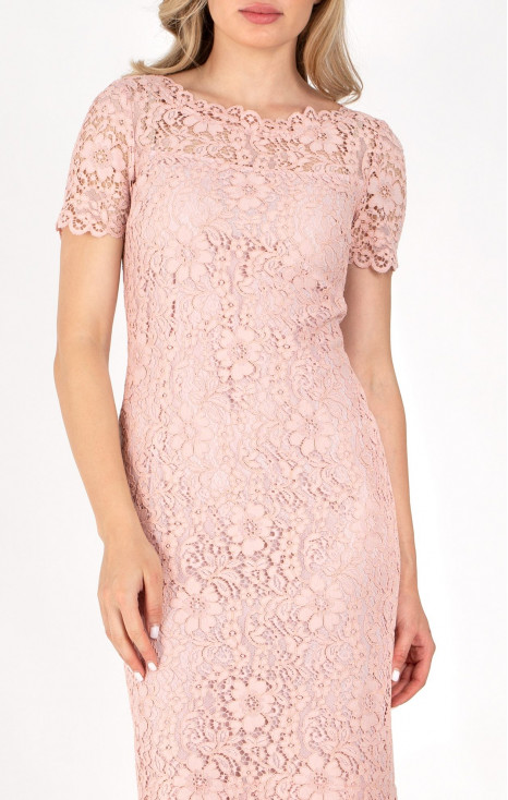 Lace Dress in Silver Pink