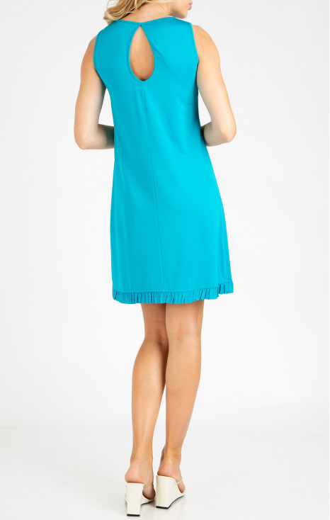 Summer loose silhouette dress in Blue Atoll