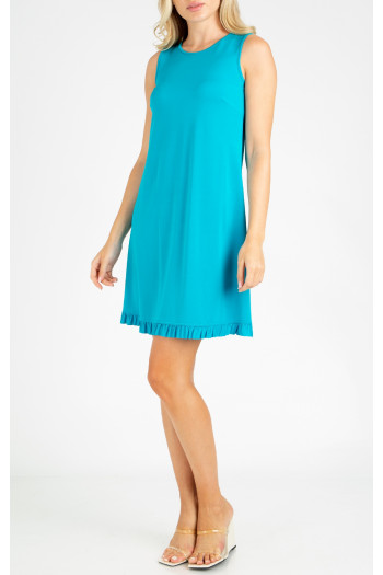 Summer loose silhouette dress in Blue Atoll