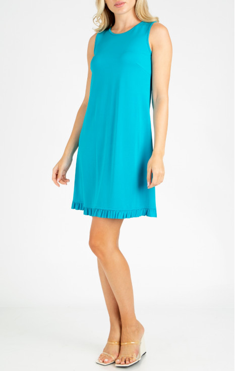 Summer loose silhouette dress in Blue Atoll