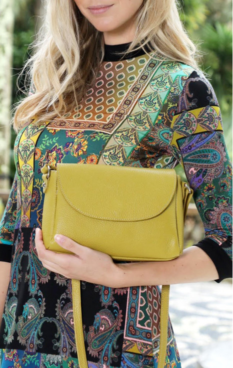 Mini Shoulder Bag in Golden Palm