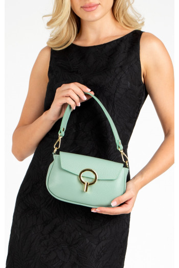 Genuine leather bag in Granite Green