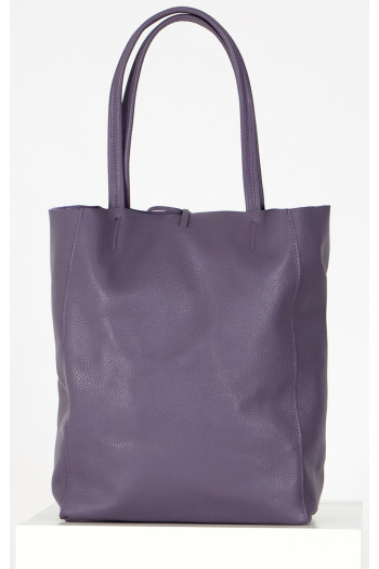 Large Leather Tote Bag in Mulled Grape Colour [1]