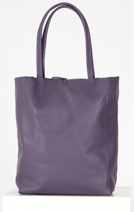Large Leather Tote Bag in Mulled Grape Colour [1]
