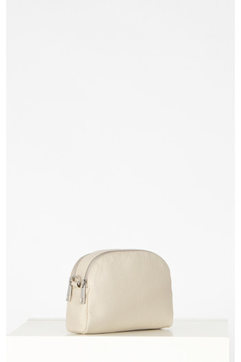 Leather Mini Bag in Cloud Cream