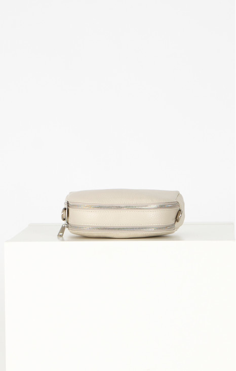 Leather Mini Bag in Cloud Cream