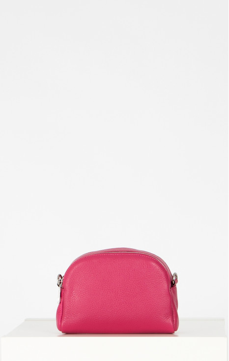 Leather Mini Bag in Fuchsia Rose