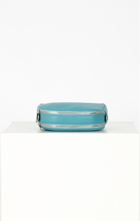 Leather Mini Bag in Аqua Sea