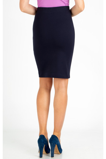 Navy Jersey Pencil Skirt [1]