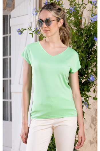 Short sleeve v-neck blouse