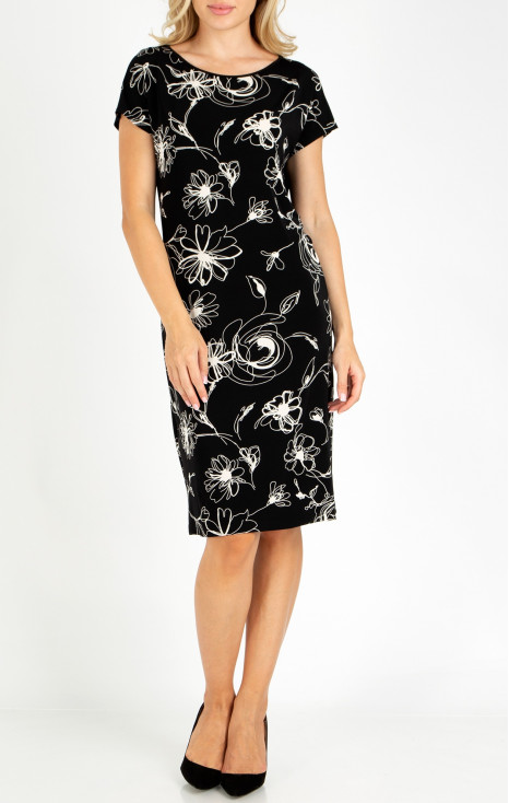 Floral printed dress in Black