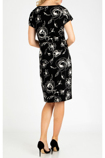 Floral printed dress in Black [1]