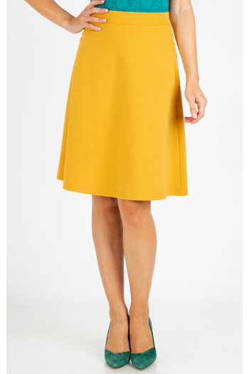 A line Jersey Skirt in Honey Gold