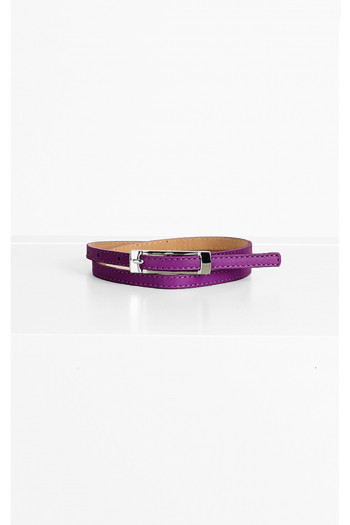 Leather Belt in Imperial purple