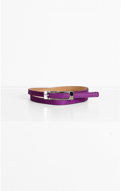 Leather Belt in Imperial purple