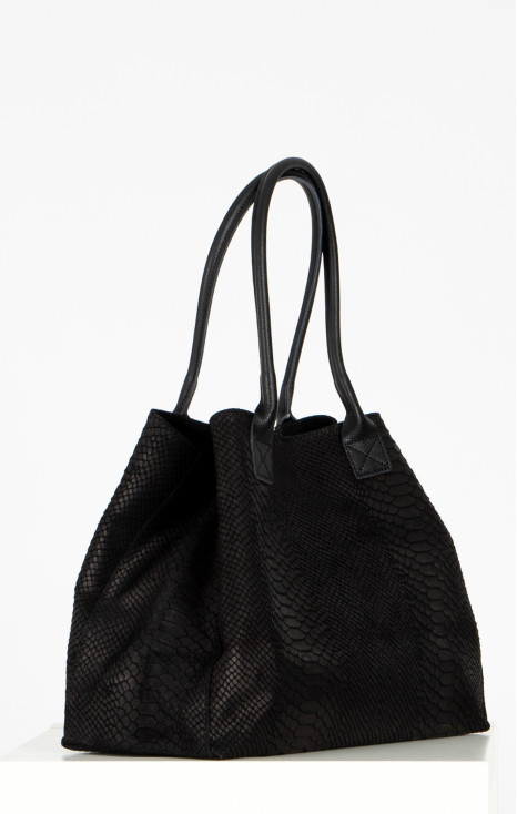 Large Leather Bag in Black