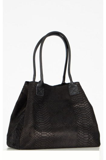 Large Leather Bag in Black