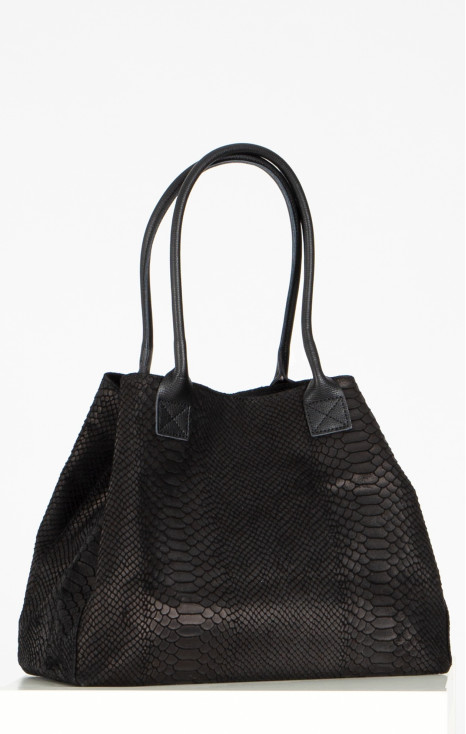 Large Leather Bag in Black