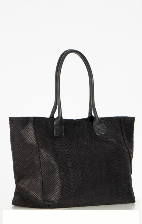 Large Leather Bag in Black