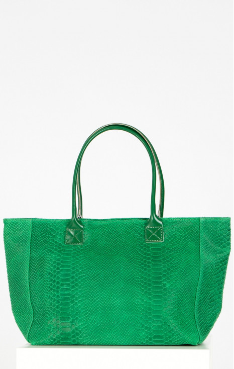 Large Leather Bag in Green