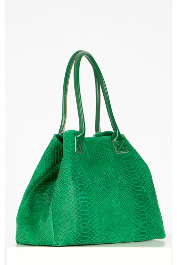 Large Leather Bag in Green [1]