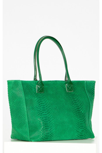 Large Leather Bag in Green