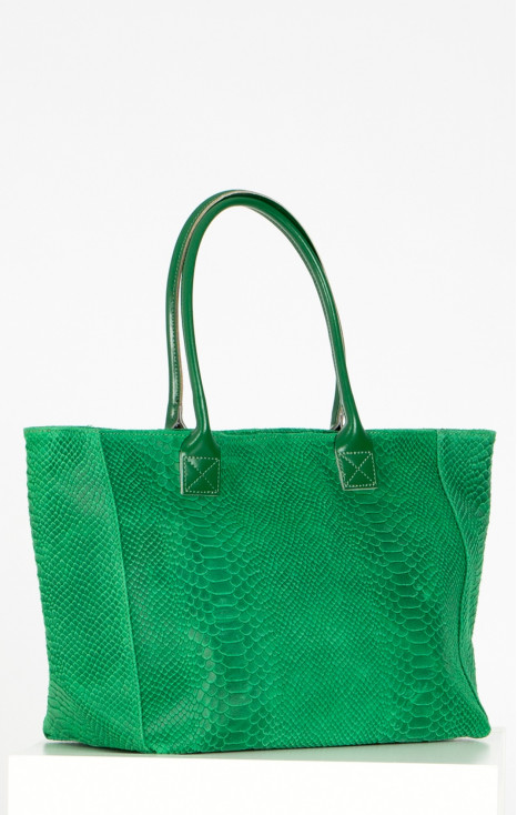 Large Leather Bag in Green