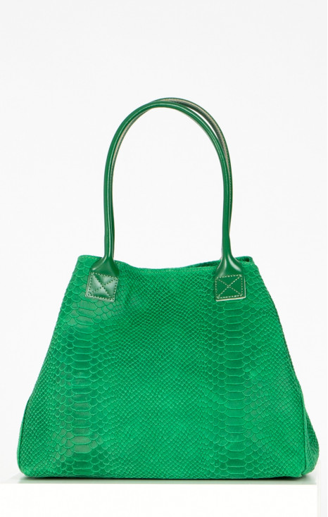 Large Leather Bag in Green