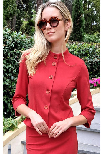 Tailored Short Jacket in Winterberry